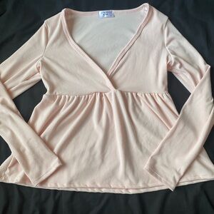 Light Pink Long Sleeve Top